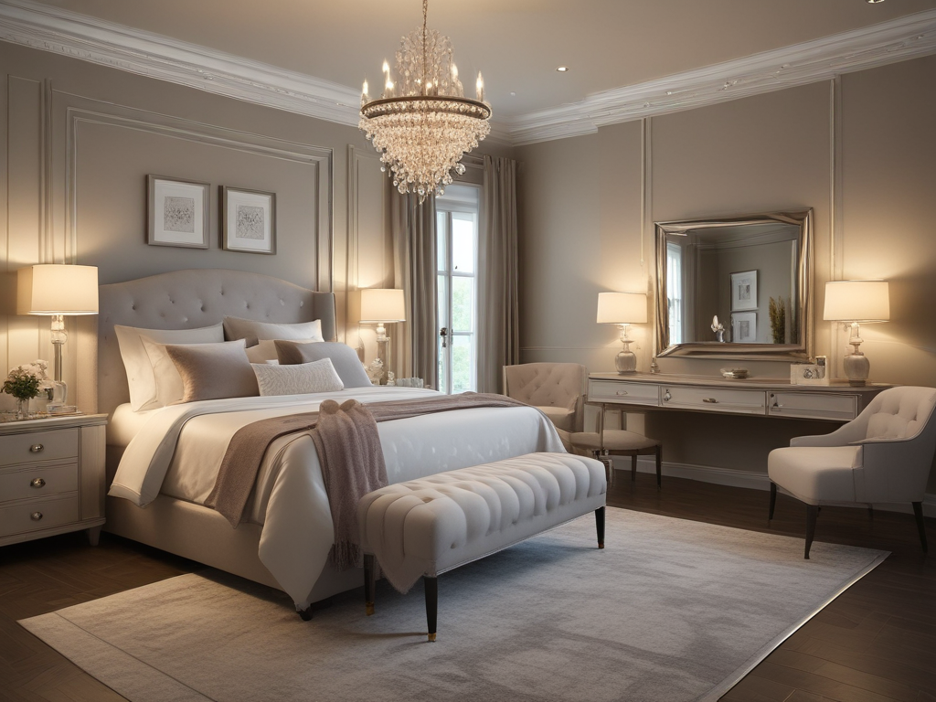 Эффектный и продуманный спальный оазис для двоих